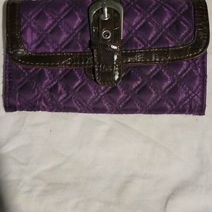 Avon purple cloth full size wallet